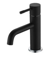 Смеситель для раковины Boheme Uno 461-BCR, черный матовый/хром