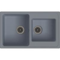 Мойка кухонная Ewigstein Elegant 78х48 Серый металлик