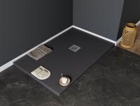 Поддон литьевой камень Aquanet Pleasure 140*90 см, черный