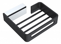 Мыльница настенная Boheme Q 10959-CR-B, черный/хром