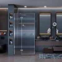 Душевой уголок Ambassador Diamond 12011103L Прозрачное стекло  / Хром L 100х100