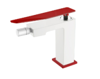Смеситель для биде Boheme Q 146-WR.2, белый/красный