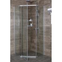 Душевое ограждение Erlit ER10110V-C4 (1000x1000x2000) пятиугольное,тонированное