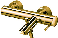 Смеситель для ванны и душа Paffoni Light LIG022HG, золото медовое