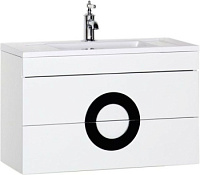 Тумба подвесная с раковиной De Aqua Форма 80 белый