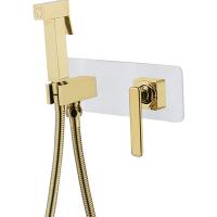 Смеситель Lemark Mista LM6419WG с гигиеническим душем, встраиваемый, белый/золото
