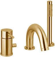 Смеситель для ванны Paffoni Light LIG047HGSP, золото медовое брашированное Смеситель для ванны Paffoni Light LIG047HGSP, золото медовое брашированное