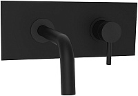 Смеситель для раковины Paffoni Light LIG101NO/M встраиваемый в стену, черный матовый