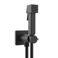 Смеситель с гигиеническим душем Bossini Cube Brass E38003B.073 Встраиваемый, Черный матовый
