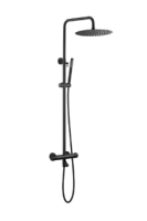 Душевая колонна Boheme Uno термостат 468-T-B, черная матовая