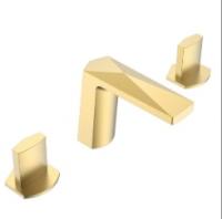 Смеситель для раковины на 3 отверстия Boheme Venturo 150-G-ICE золото, ручка ICE