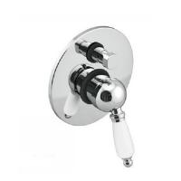 Смеситель Gattoni Orta 2734/27C0.CH OLD Для ванны и душа Хром с  (белой ручкой) Смеситель Gattoni Orta 2734/27C0.CH OLD Для ванны и душа Хром с  (белой ручкой)