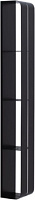 Полка вертикальная Aquanet Магнум 100302226 100*15 см, черная матовая
