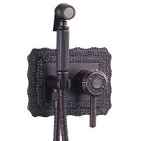 Смеситель Lemark Jasmine LM6619ORB с гигиеническим душем, встраиваемый, черная бронза