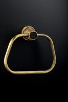 Полотенцедержатель кольцо Boheme ROYALE CRISTAL BLACK BR 10925-BR-B, бронза