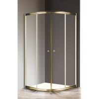 Душевой уголок Cezares Giubileo GIUBILEO-R-2-80-SCORREVOLE-C-G 80x80 стекло прозрачное/золото