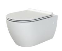 Унитаз подвесной безободковый Boheme Bianca белый матовый, сиденье микролифт