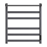 Полотенцесушитель электрический Point Меркурий PN83856PGR П5 500x600 с полкой, диммер справа, графит Полотенцесушитель электрический Point Меркурий PN83856PGR П5 500x600 с полкой, диммер справа, графит