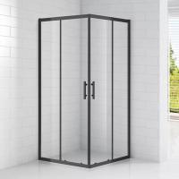 Душевой уголок Cezares Eco Прозрачное / Чёрный матовый 100х100