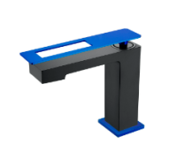 Смеситель для раковины Boheme Q 141-BUW, черный/синий