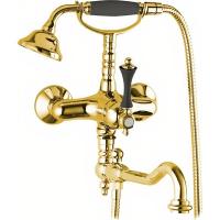 Смеситель Cezares Margot VDFM2-03/24-N Для ванны с душем Золото (ручка чёрная) Смеситель Cezares Margot VDFM2-03/24-N Для ванны с душем Золото (ручка чёрная)