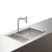 Мойка кухонная Hansgrohe C71-F655-09 43206000 75x50 + смеситель хром