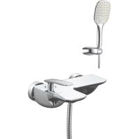 Смеситель Lemark Bellario LM6802C для ванны с монолитным изливом, настенный, хром Смеситель Lemark Bellario LM6802C для ванны с монолитным изливом, настенный, хром