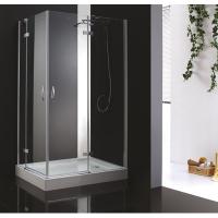 Душевой уголок Cezares Bergamo BERGAMO-W-AH-2-100/90-P-Cr-R 100x90 правый стекло рифленое/хром