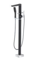 Смеситель напольный для ванны Boheme VENTURO 379-B, черный матовый/хром