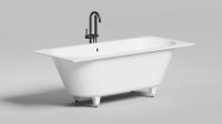 Ванна Salini S-Sense ORNELLA AXIS 103413GRF 170*75 см, глянец покраска по RAL полностью