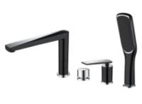 Смеситель на борт ванны Boheme VENTURO 370-B, черный матовый/хром Смеситель на борт ванны Boheme VENTURO 370-B, черный матовый/хром