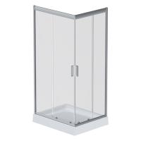 Душевой угол Am.Pm Gem 100*80 см, профиль хром/стекло прозрачное