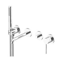 Смеситель Gattoni Circle Two 9105/91BO Для ванны с ручным душем, Белый матовый