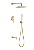 Душевая система с изливом Boheme Uno 464-2-MG, матовое золото