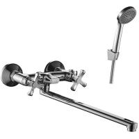 Смеситель Decoroom DR47043 двуручный универсальный с поворотным изливом 300мм, хром Смеситель Decoroom DR47043 двуручный универсальный с поворотным изливом 300мм, хром