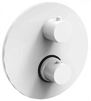 Встраиваемый смеситель для ванны и душа Paffoni Light LIQ018BO термостат, белый матовый