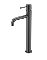 Смеситель для раковины высокий Boheme Uno 462-SGM, черный хром