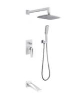 Душевая система с изливом Boheme VENTURO 374-W-2, белый глянец/хром