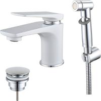 Смеситель Lemark Allegro LM5916CW для умывальника и биде, хром/белый Смеситель Lemark Allegro LM5916CW для умывальника и биде, хром/белый