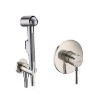 Смеситель с гигиеническим душем WasserKraft A04200 Матовый хром  для биде со шлангом 150