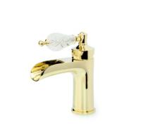Смеситель для раковины Boheme VOGUE CRYSTAL 211-CRST, золото