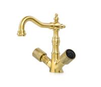 Смеситель для раковины высокий Boheme ROYAL CRYSTAL 312-Royal/CRST Black, бронза