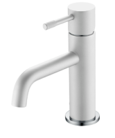 Смеситель для раковины Boheme Uno 461-WCR, белый матовый/хром