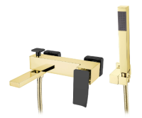 Смеситель для ванны Boheme Q 143-GB.2, золото/черный