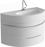 Тумба подвесная с раковиной De Aqua Эскалада 100 R белый 
