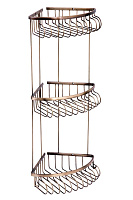 Угловая полка тройная Boheme MEDICI 10624, бронза