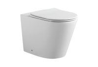 Унитаз напольный приставной безободковый AQUATEK ВЕГА AQ1906-00 560*360*410 мм, горизонтальный выпуск, тонкое сиденье с механизмом плавного закрывания, крепеж