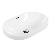 Раковина полувстраеваемая сверху BelBagno BB1004 60*40 см, белая Раковина полувстраеваемая сверху BelBagno BB1004 60*40 см, белая