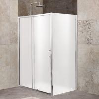 Душевой уголок BelBagno Unique UNIQUE-AH-1-110/125-80-M-Cr Матовый / Хром 110/125х80
