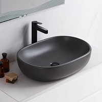 Раковина накладная BelBagno BB1084-H311 60*42 см, серая матовая  Раковина накладная BelBagno BB1084-H311 60*42 см, серая матовая